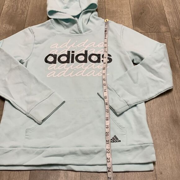 Girls Adidas Pullover Workout Gym Running Training Hoodie‎ Sweatshirt - Picture 3 of 6